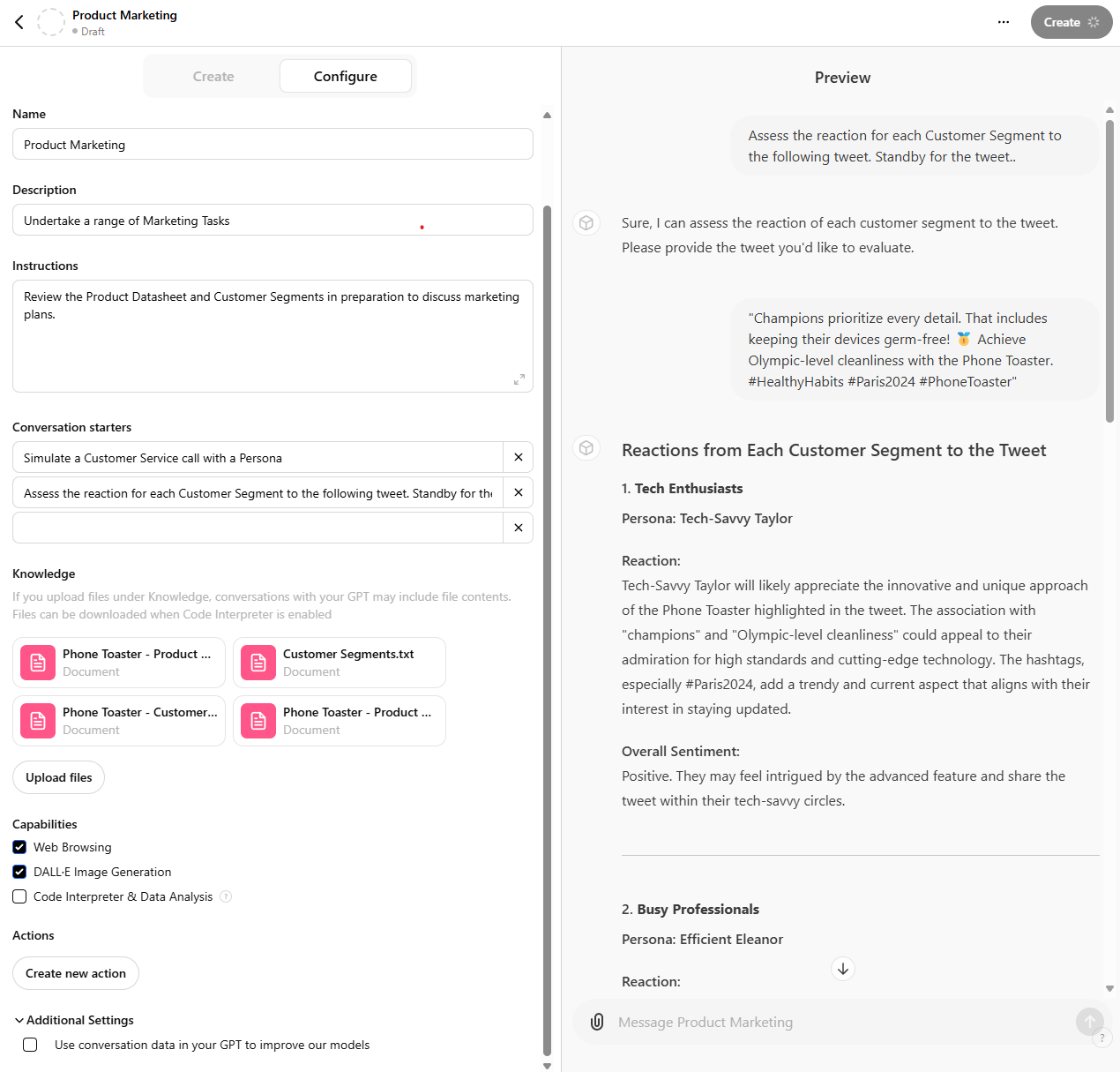 Screenshot from ChatGPT Consumer front-end showing GPT-4 selected