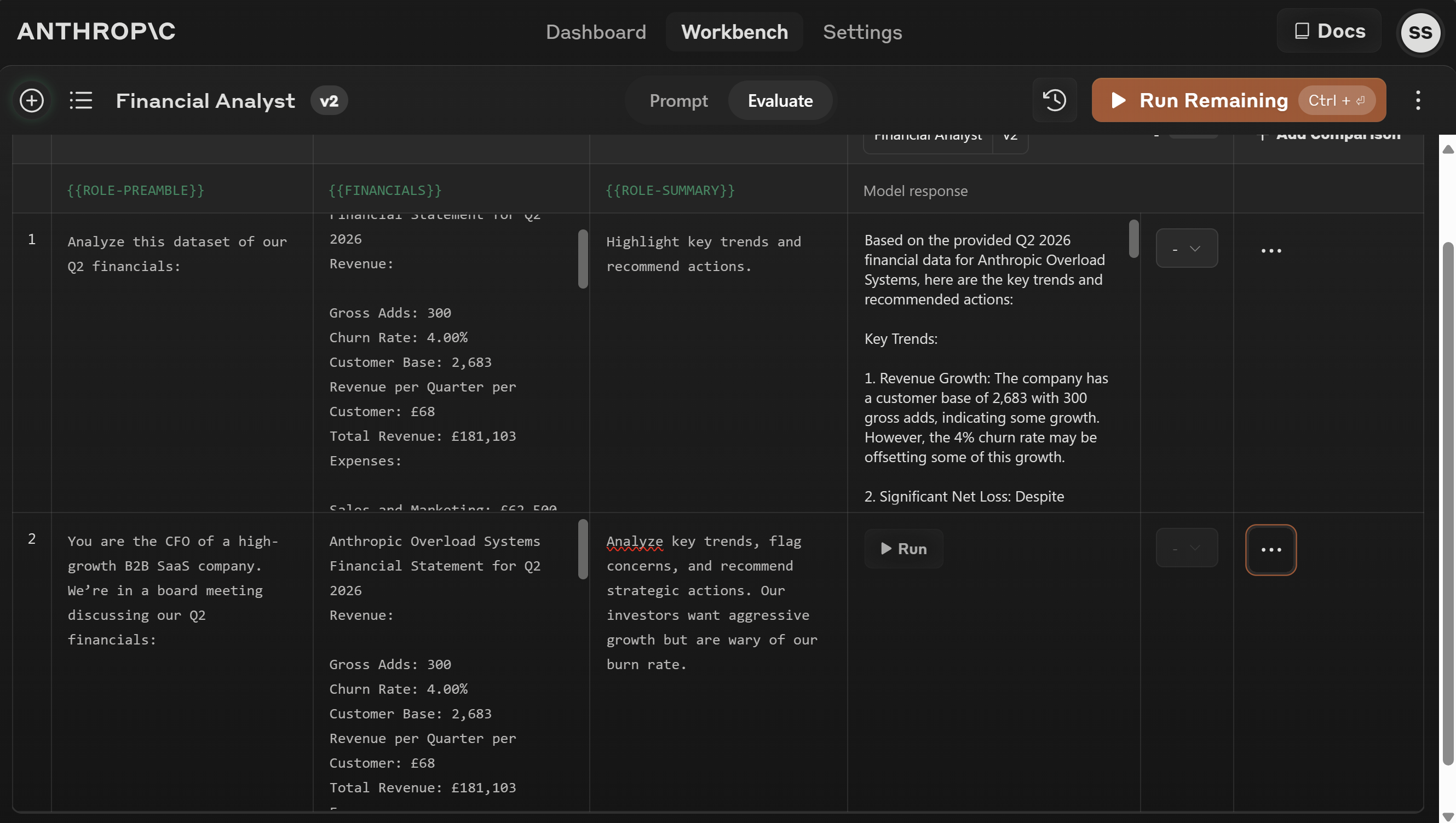Running both scenarios